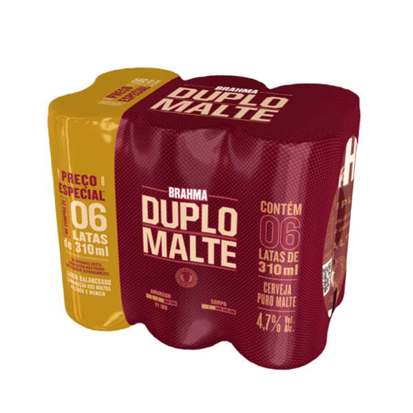 Cerveja Brahma Duplo Malte com 6 Latas - Gelado