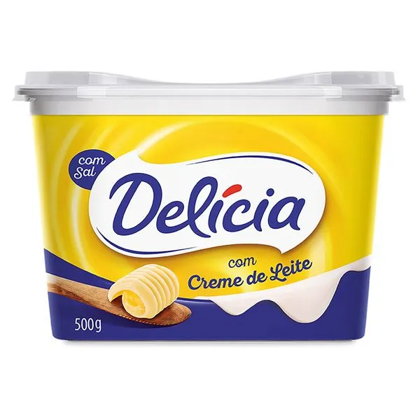 Margarina DELÍCIA Mais Cremosa Com Sal/Creme de Leite 500g